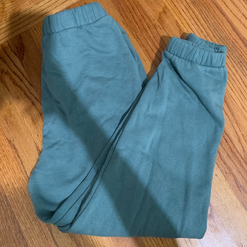 zara teal sweatpants